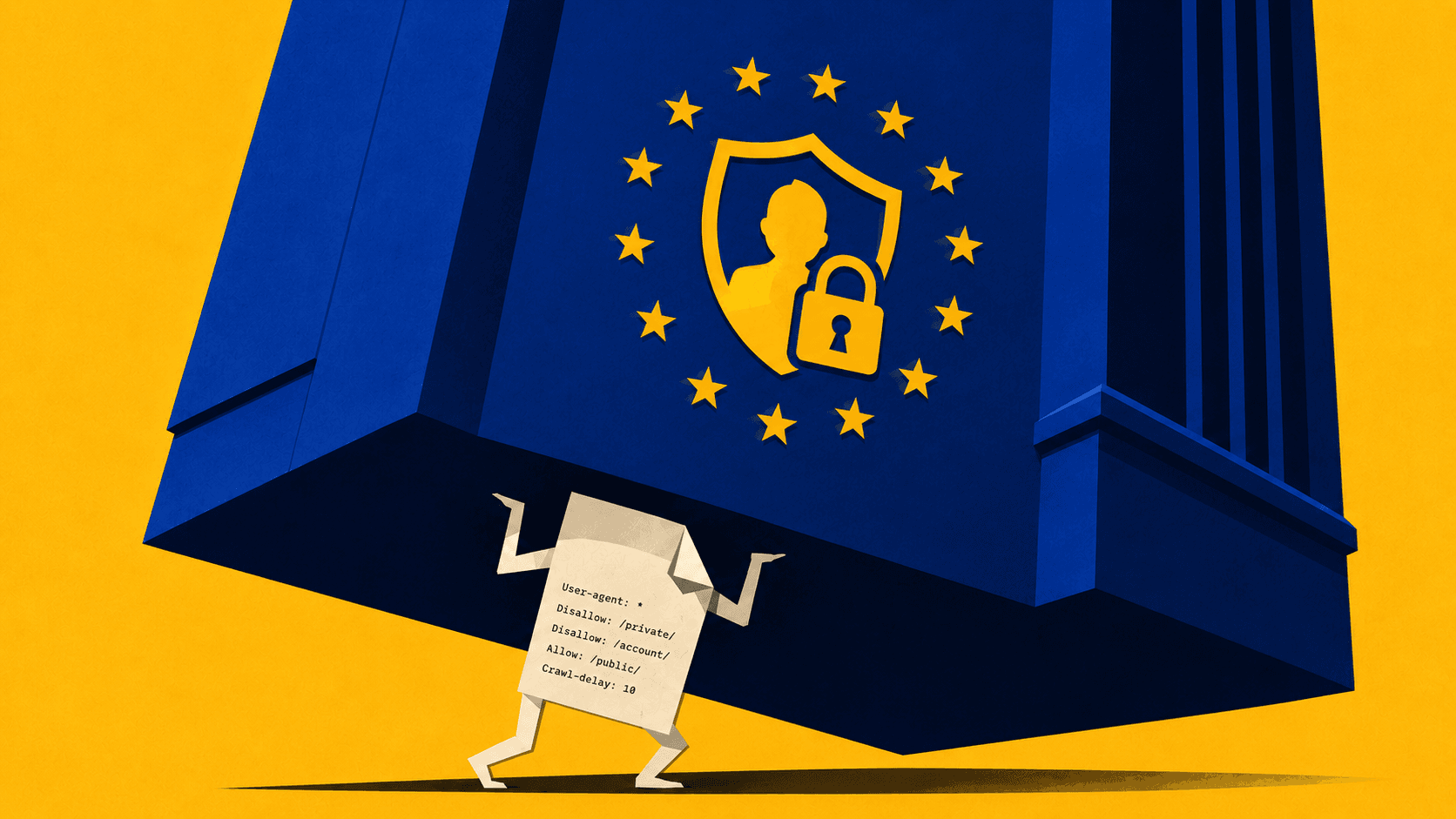 Text file struggling under the weight of European privacy burden.