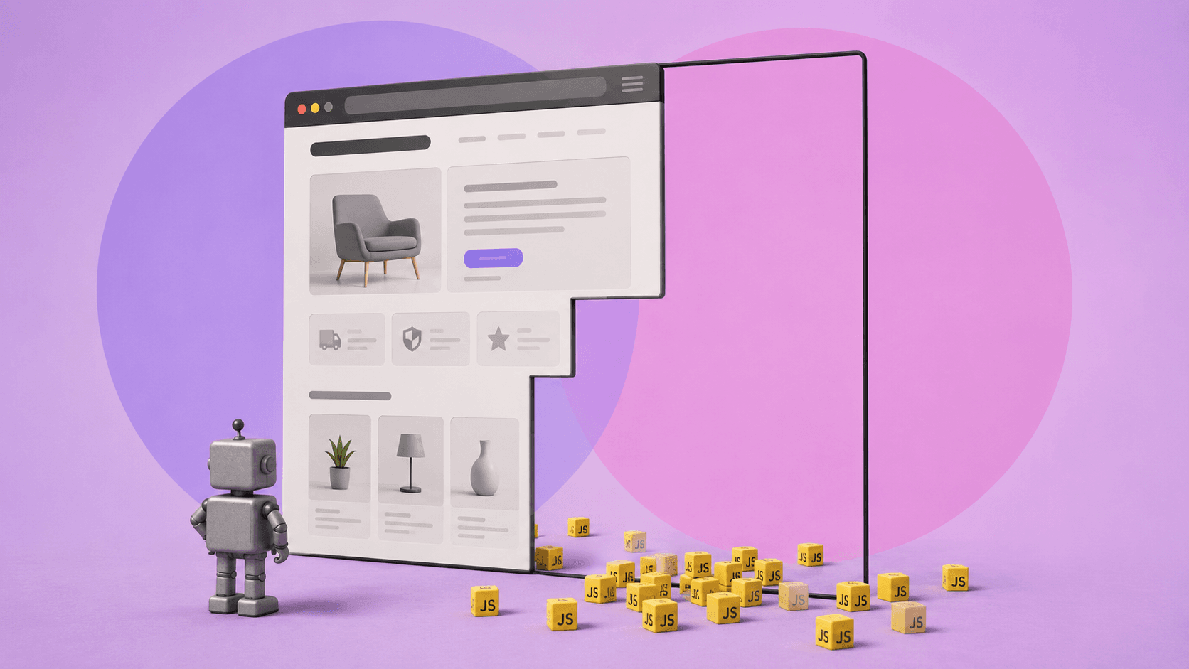 Missing JavaScript has made almost half a web page invisible.